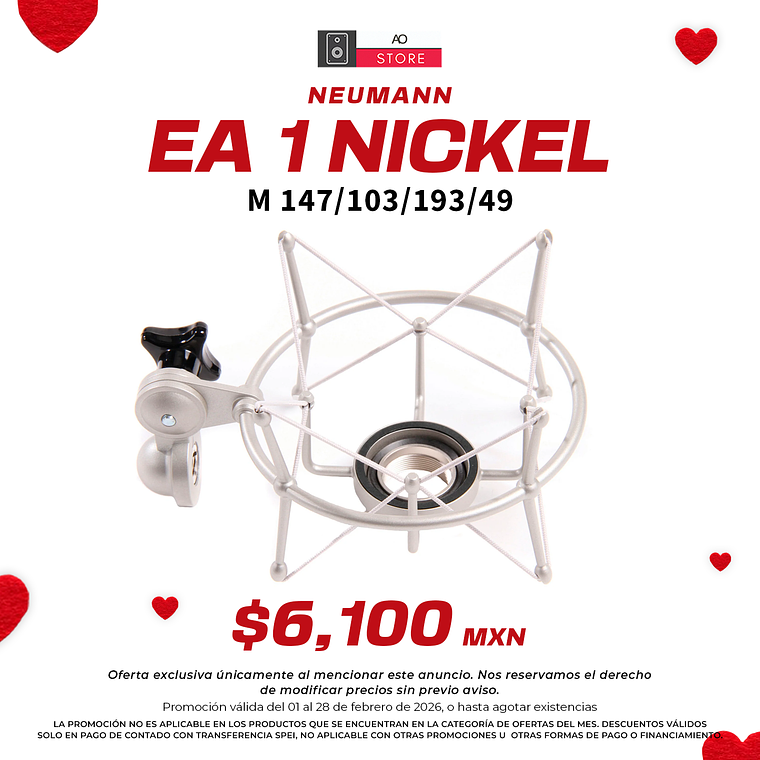Neumann Ea 1 Nickel Suspensión de Micrófono para modelo M 147, Tlm 103  Tlm 193 y Tlm 49 1