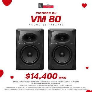 Pioneer DJ VM 80 Negro Monitores de Estudio (2 Piezas)