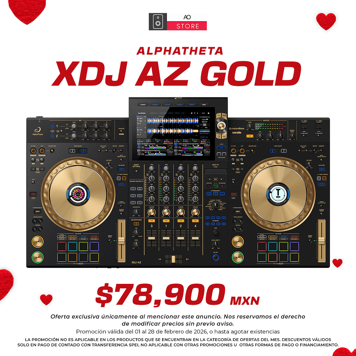 AlphaTheta XDJ AZ Gold Reproductor Multimedia de 4 Canales para DJ 1