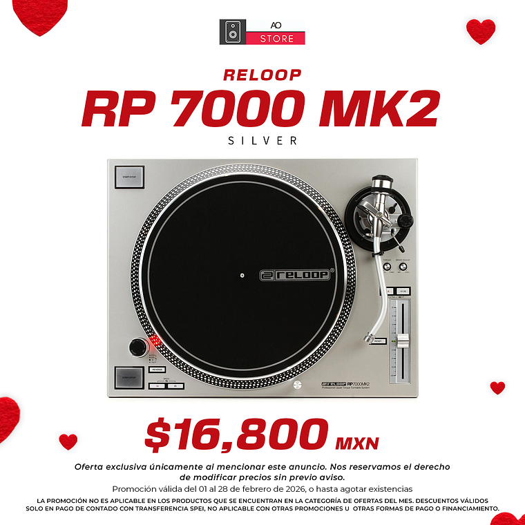 Reloop RP 7000 Mk2 Silver Tornamesa para DJ 1