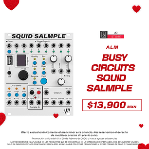ALM Busy Circuits Squid Salmple Cv y Sampler de Audio de 8 canales