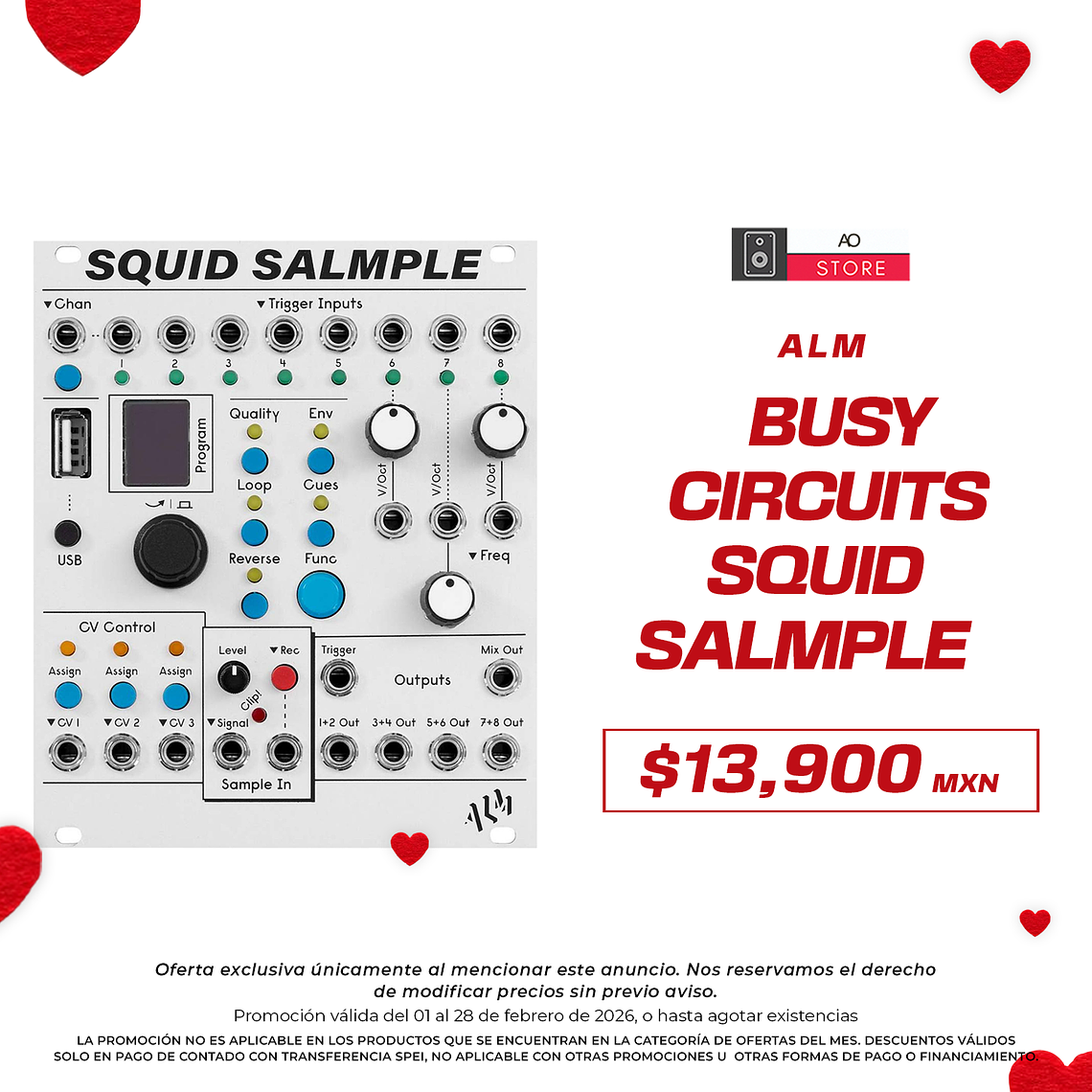 ALM Busy Circuits Squid Salmple Cv y Sampler de Audio de 8 canales 1