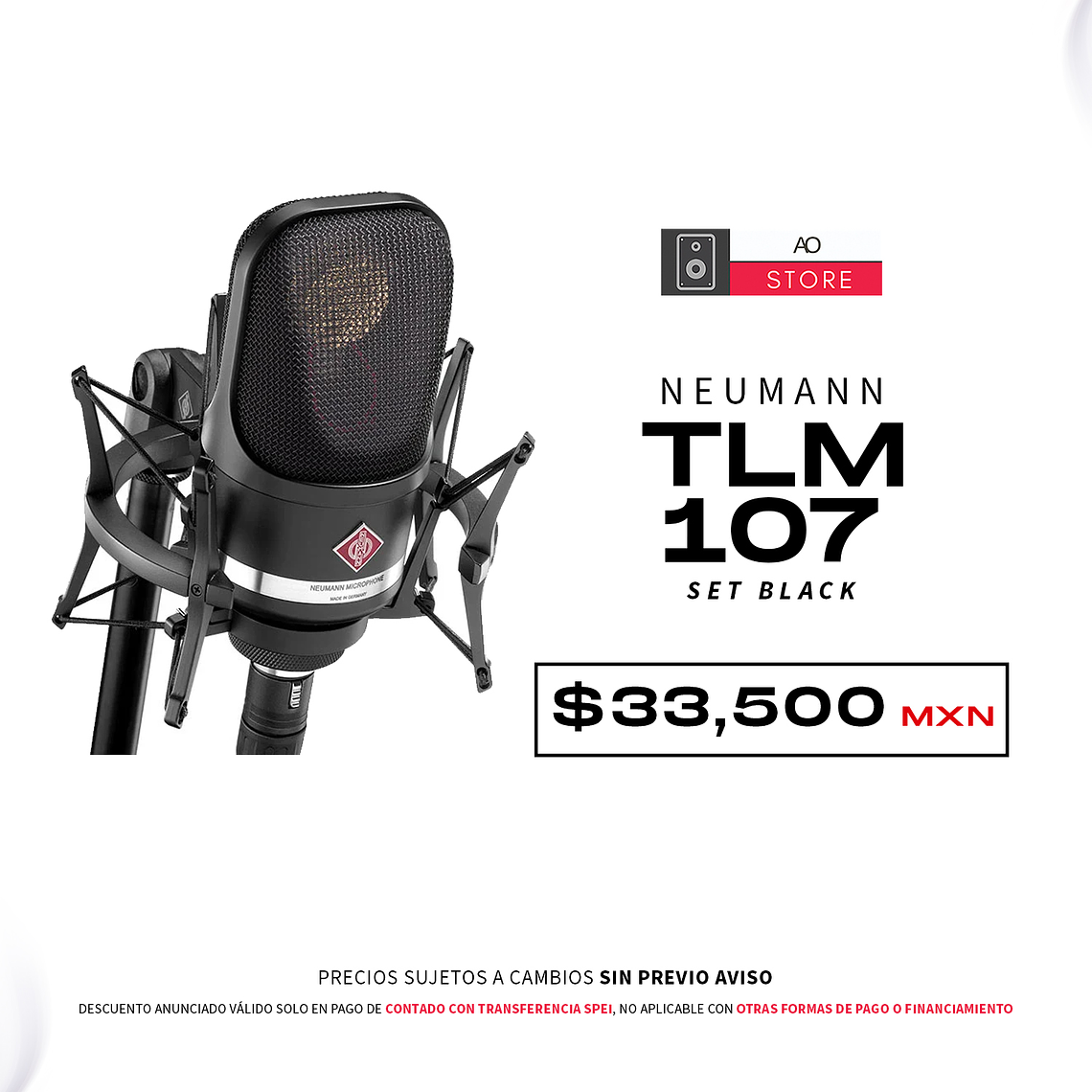 Neumann Tlm 107 Set Black Micrófono de Condensador 1