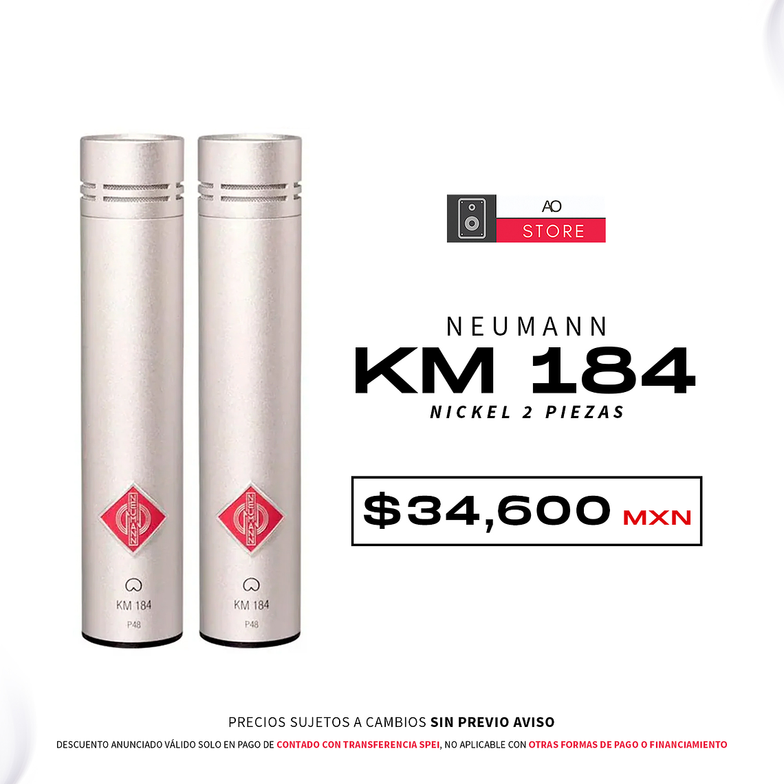 Neumann Km 184 Nickel Micrófono de Condensador (2 Piezas) 1