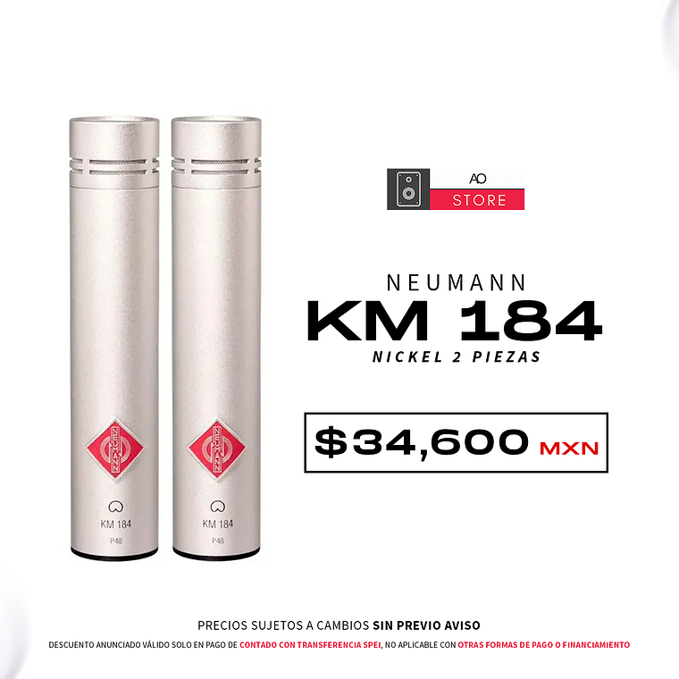 Neumann Km 184 Nickel Micrófono de Condensador (2 Piezas) 1