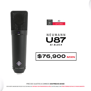 Neumann U87 Ai Black Micrófono Multipatrón