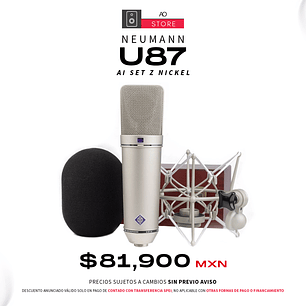 Neumann U87 Ai Set Z Nickel Micrófono Multipatrón