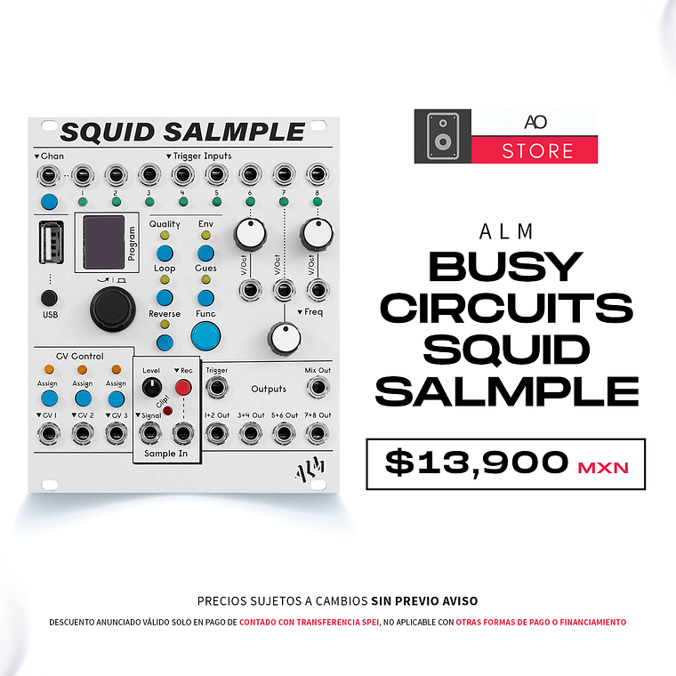 ALM Busy Circuits Squid Salmple Cv y Sampler de Audio de 8 canales 1