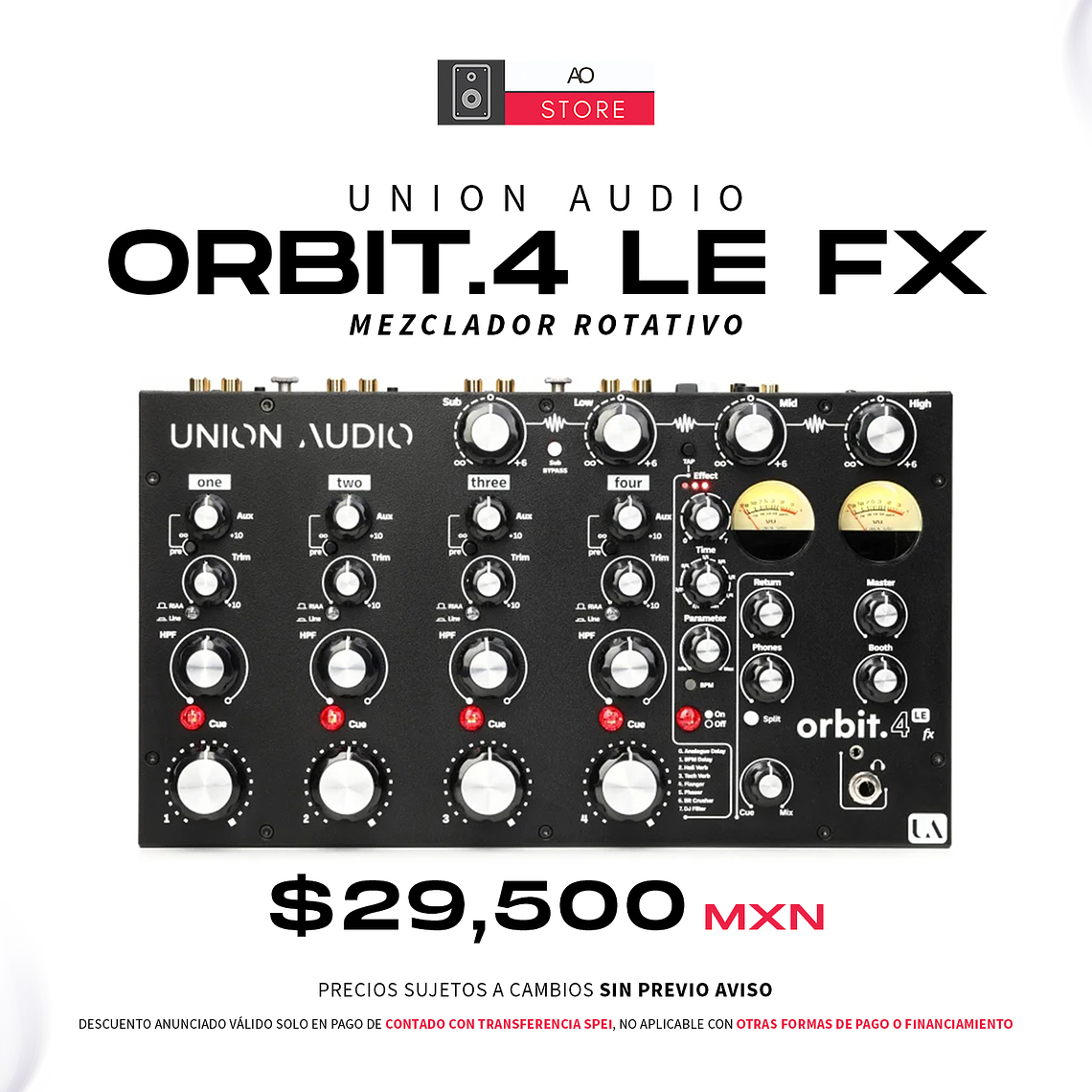 Union Audio orbit.4 Le Fx Mezclador Rotativo de 4 Canales 1
