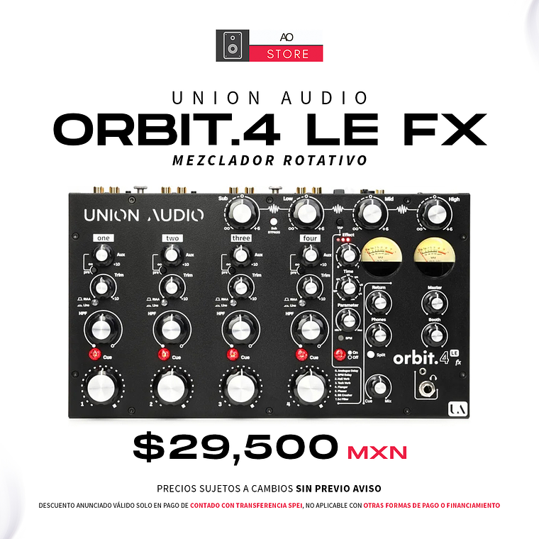 Union Audio orbit.4 Le Fx Mezclador Rotativo de 4 Canales 1