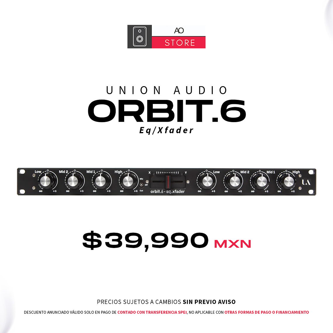Union Audio Orbit.6 Eq/Xfader Isolador de 4 Bandas con Crossfader 1