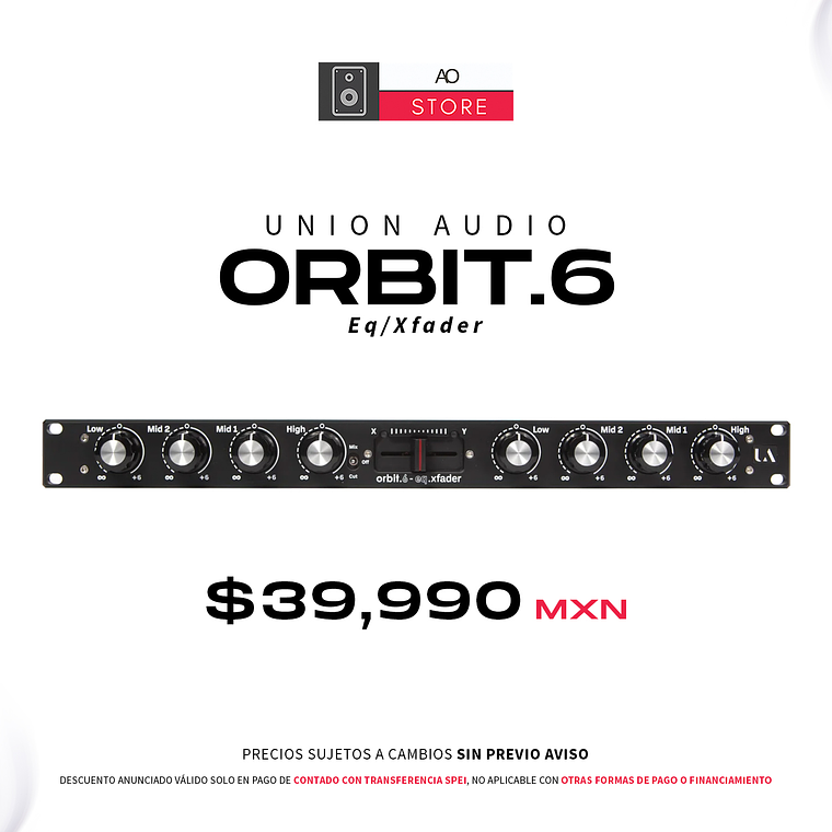 Union Audio Orbit.6 Eq/Xfader Isolador de 4 Bandas con Crossfader 1