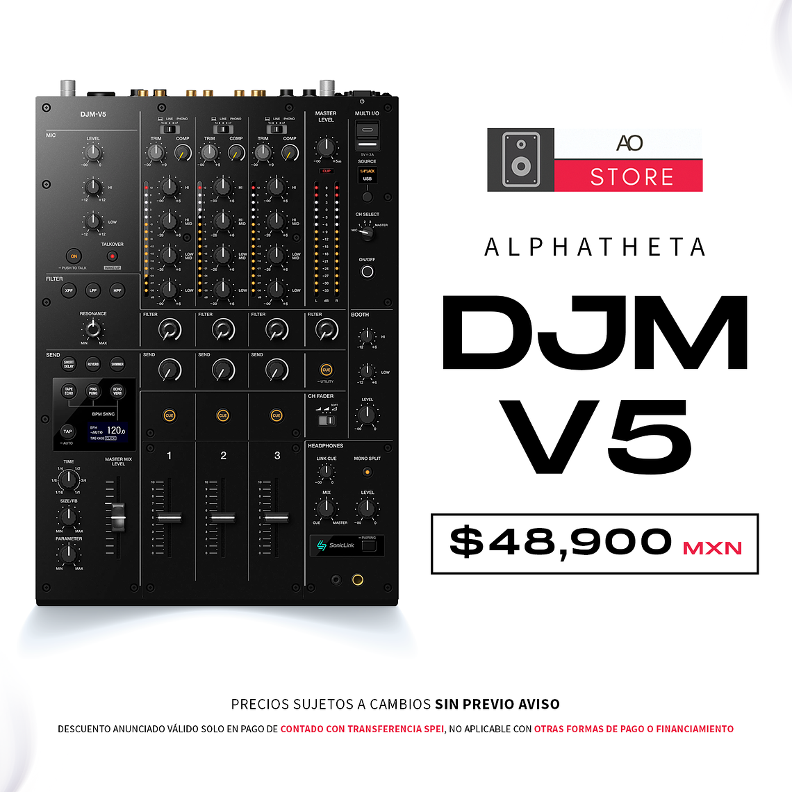 AlphaTheta DJM V5 Mezcladora para DJ 1