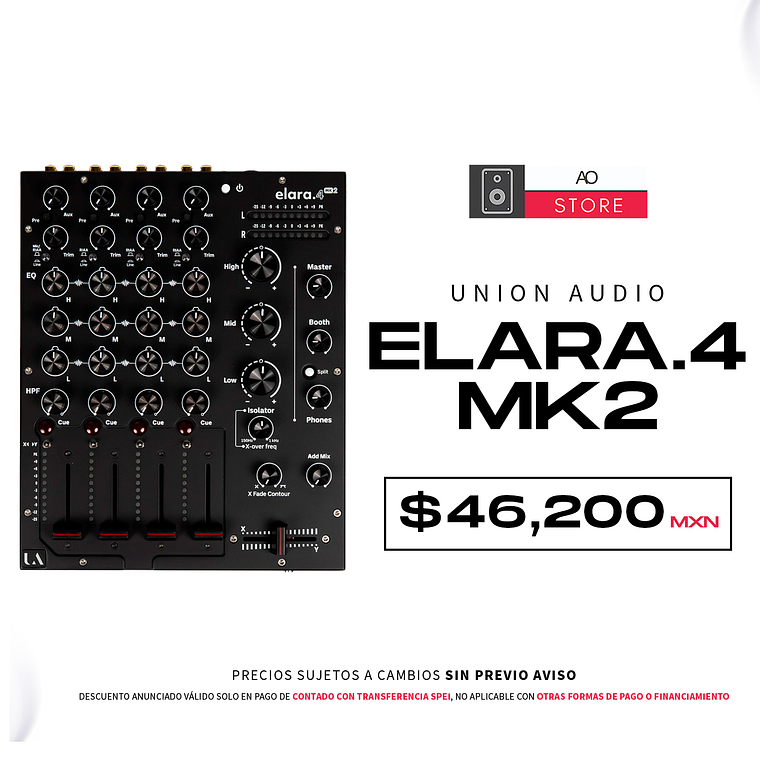 Union Audio elara.4 Mk2 Mezcladora para DJ 1