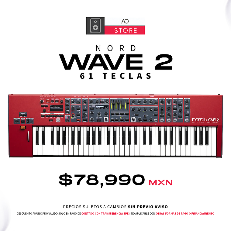 Nord Wave 2 Sintetizador Wavetable y FM de 61 Teclas 1