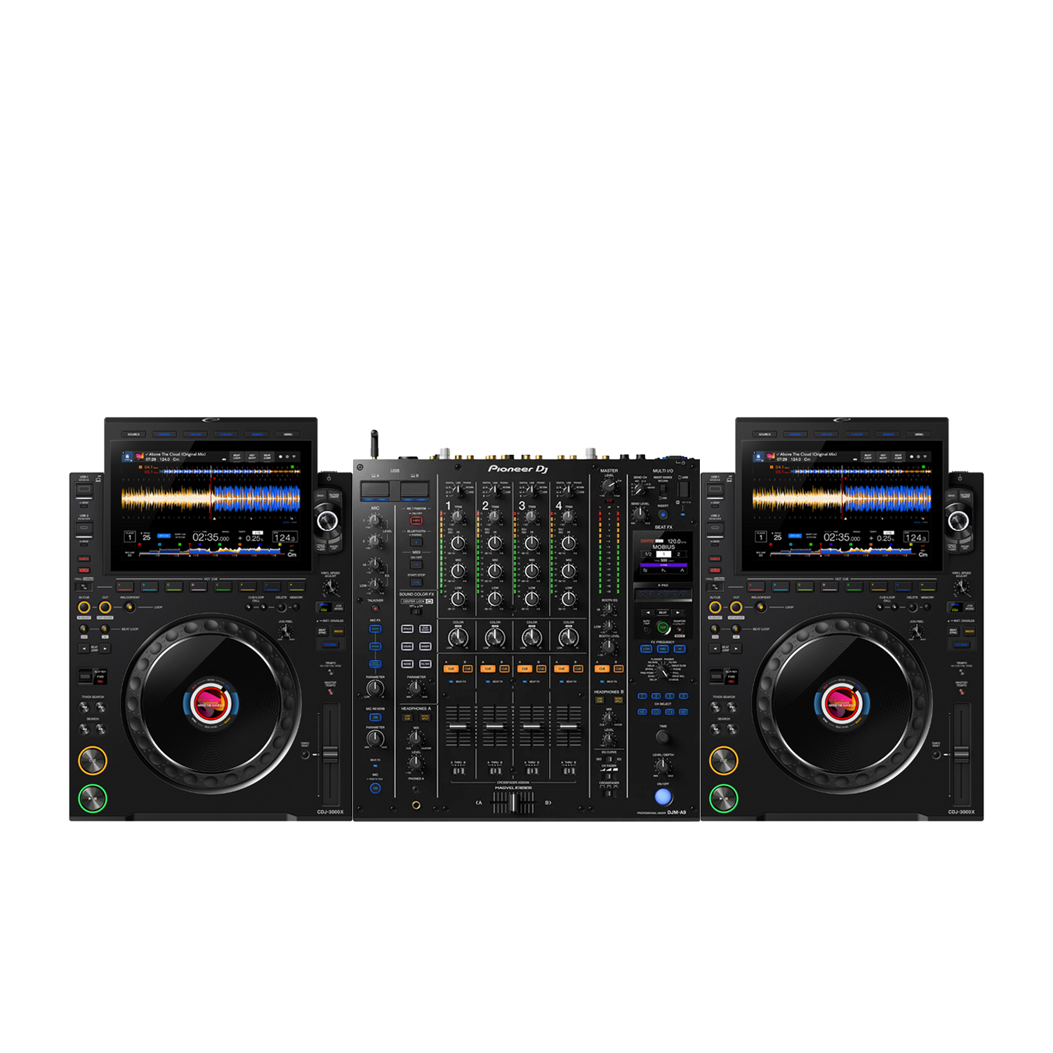 Pioneer DJ CDJ 3000X (2 Piezas) + Pioneer DJ DJM A9 Cabina C