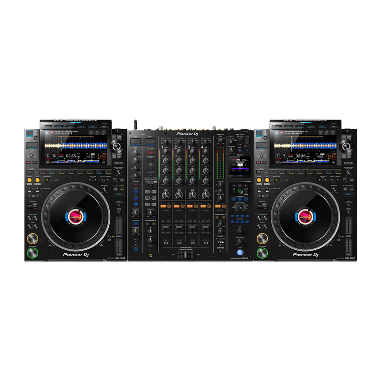 Pioneer DJ CDJ 3000 (2 Piezas) + Pioneer DJ DJM A9 Cabina Completa 6