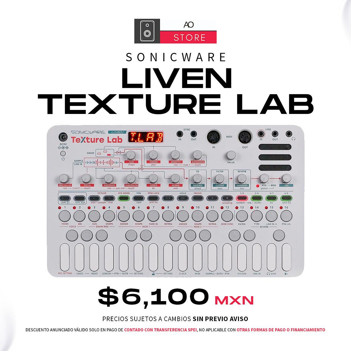 Sonicware Liven Texture Lab Sintetizador Granular 1