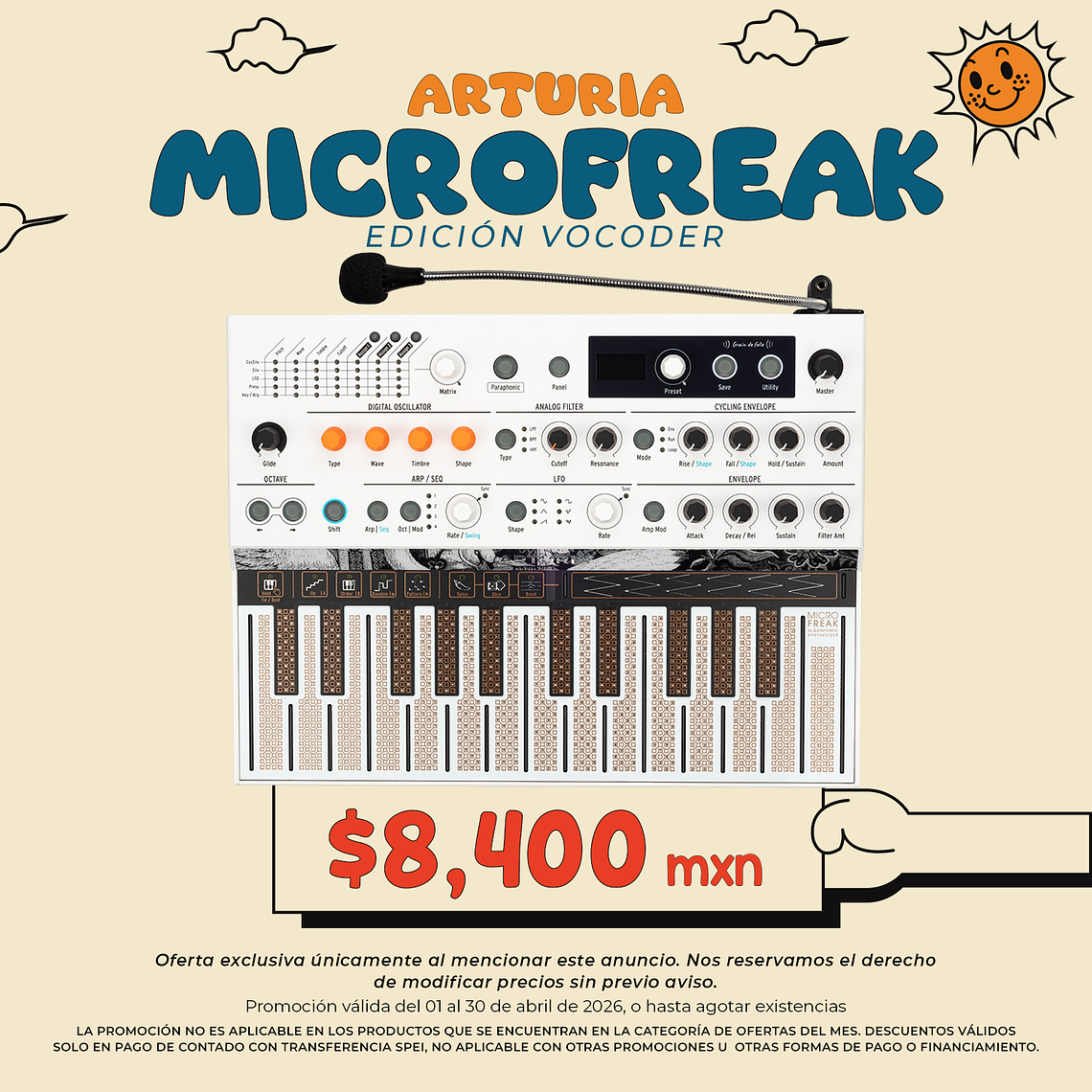 Arturia Microfreak Edición Vocoder Sintetizador Híbrido 2