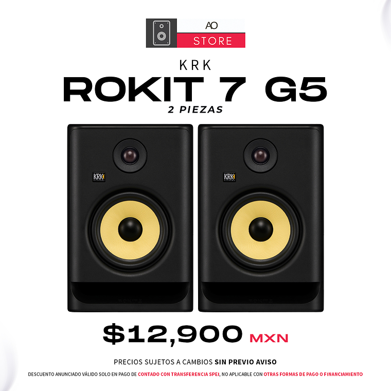 KRK Rokit Rp7 G5 Monitores de Estudio (2 Piezas) 1