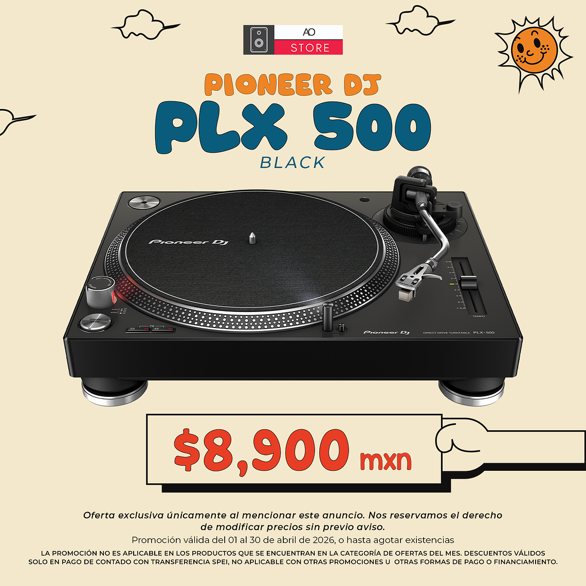 Pioneer DJ PLX 500 Black Tornamesa para DJ 1