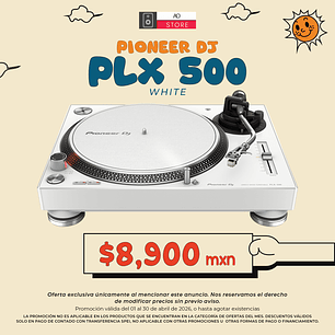 Pioneer DJ PLX 500 White Tornamesa para DJ