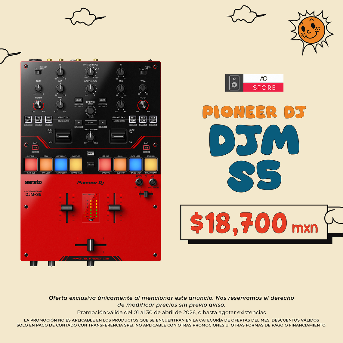 Pioneer DJ DJM S5 Mezcladora para DJ 1