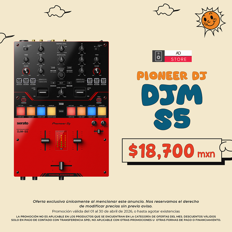 Pioneer DJ DJM S5 Mezcladora para DJ 1