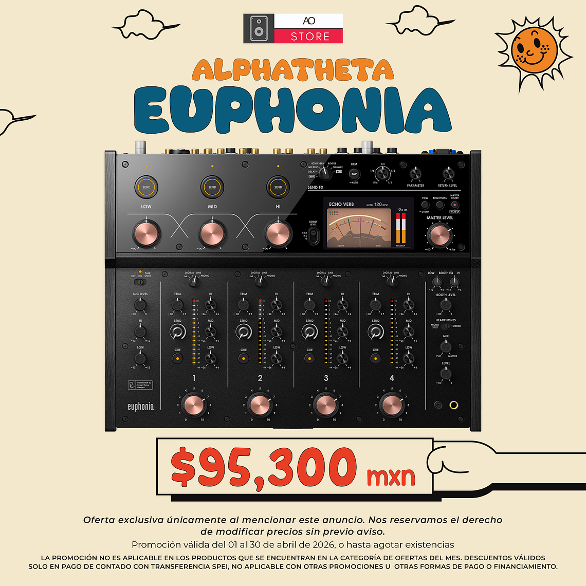 Alphatheta Euphonia Mezcladora para DJ 1