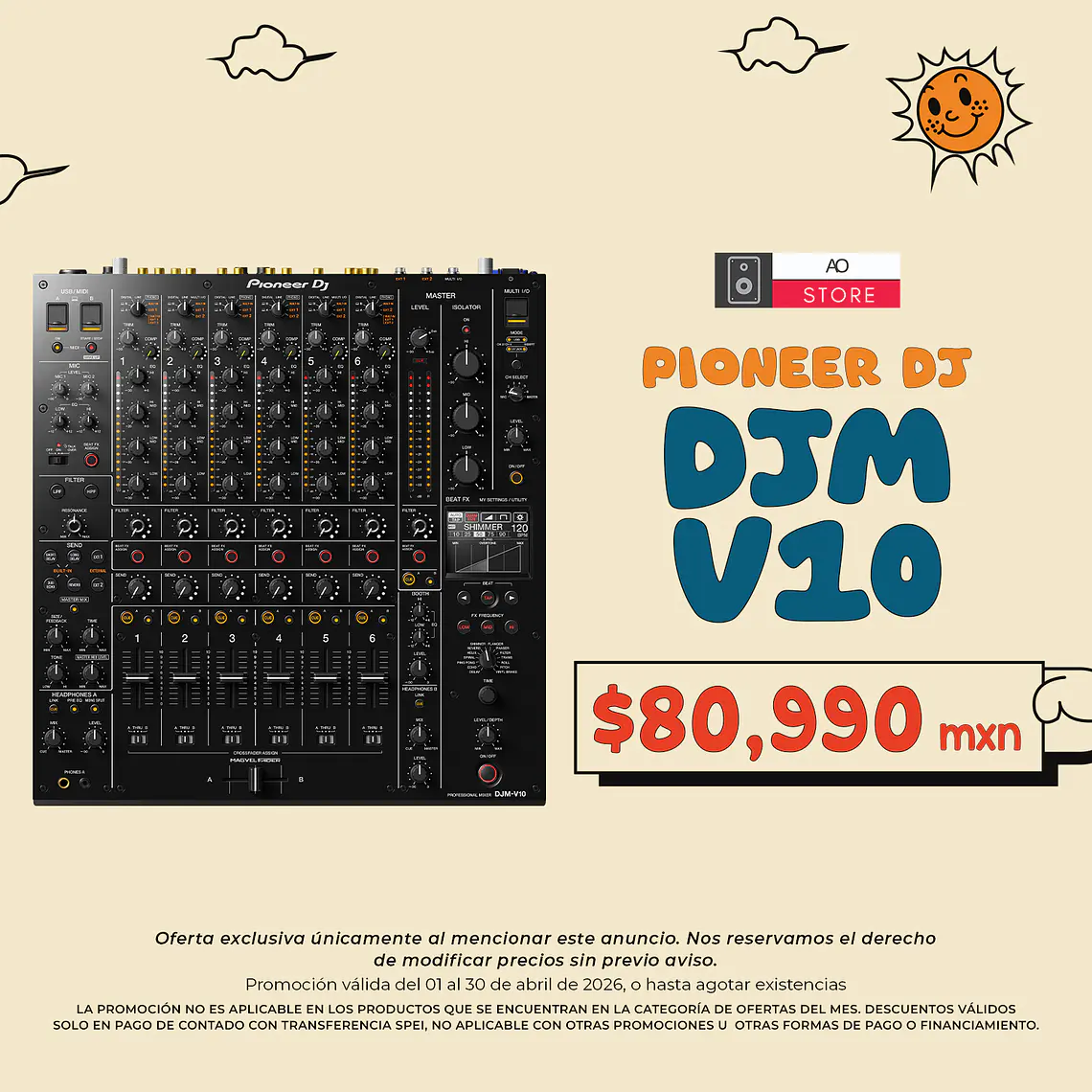 Pioneer DJ DJM V10 Mezcladora para DJ 1