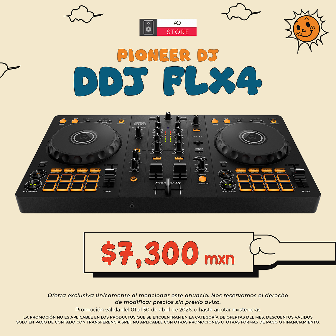 Pioneer DJ DDJ FLX4 Controlador para DJ de 2 Canales 1