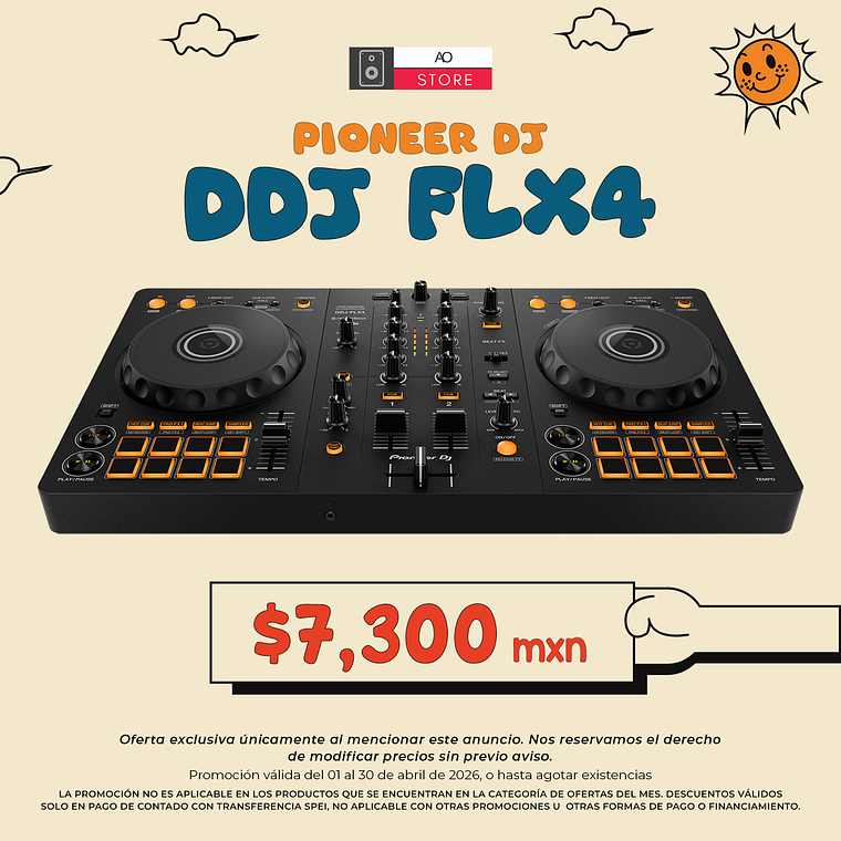 Pioneer DJ DDJ FLX4 Controlador para DJ de 2 Canales 1