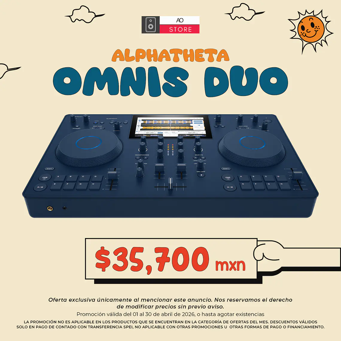 AlphaTheta Omnis Duo Reproductor Multimedia para DJ 1