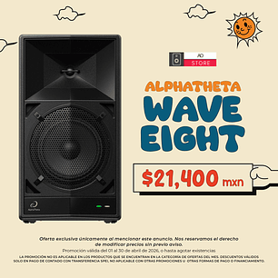 AlphaTheta Wave Eight Bocina Activa con Bateria