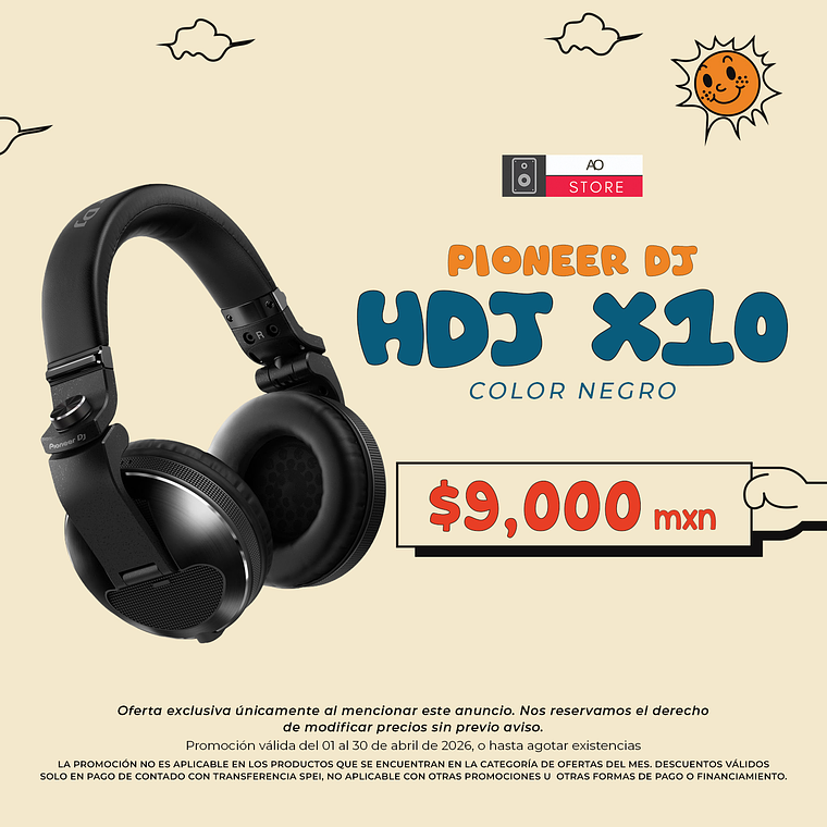 Pioneer DJ HDJ X10 Color Negro Audífonos Profesionales 1