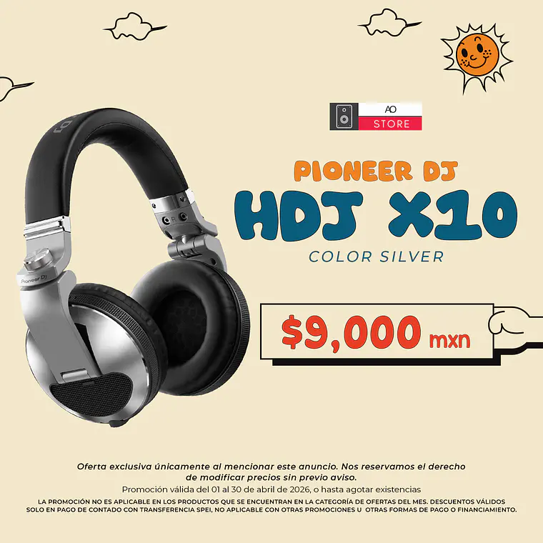 Pioneer DJ HDJ X10 Color Silver Audífonos Profesionales 1