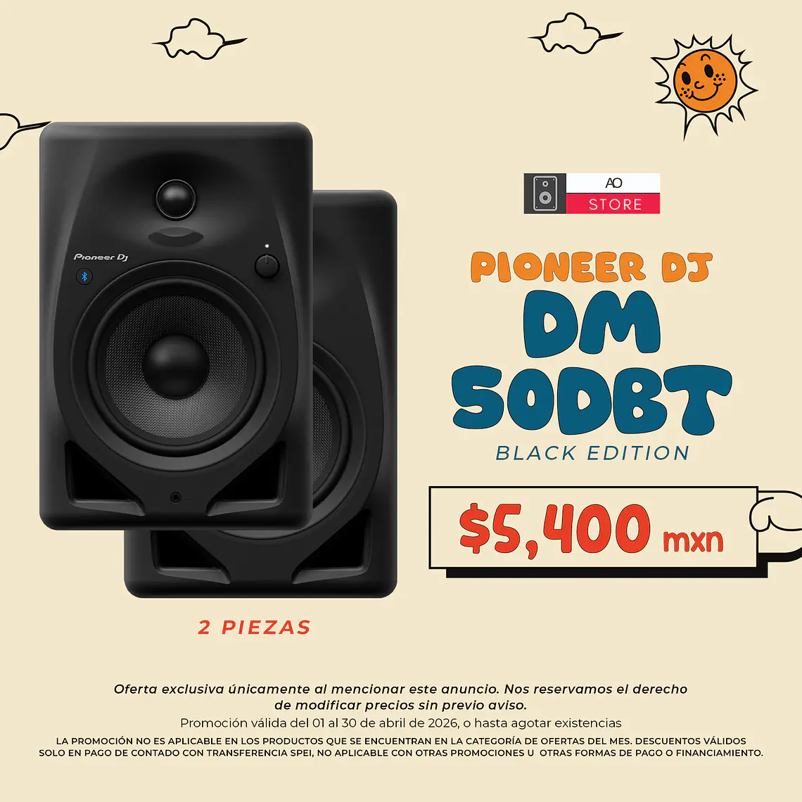 Pioneer DJ DM 50DBT Black Monitores de Estudio (2 Piezas) 1