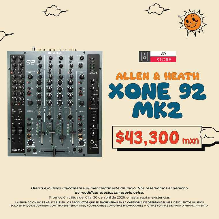 Allen & Heath Xone 92 Mk2 Mezcladora para DJ 1