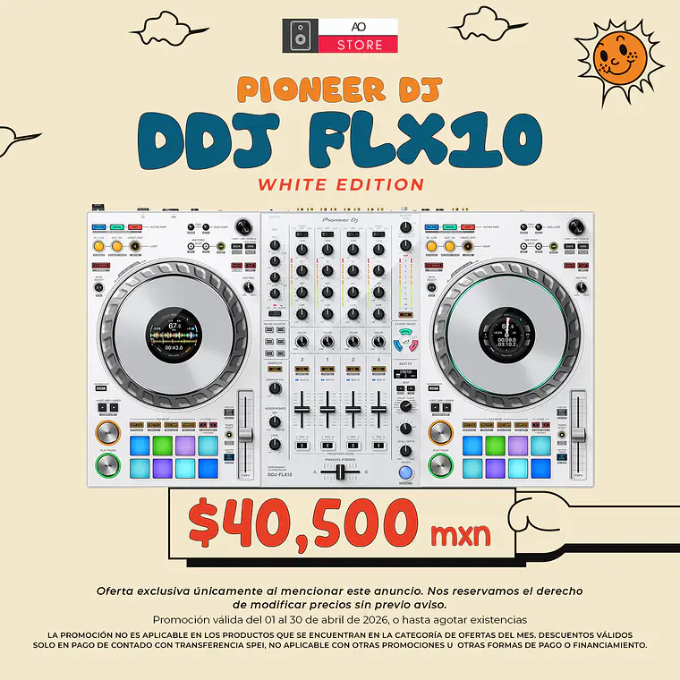 Pioneer DJ DDJ FLX10 Edición Limitada White Controlador para DJ de 4 Canales 1