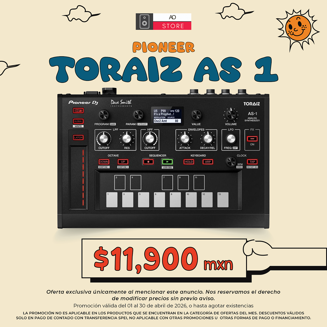 Pioneer Toraiz As 1 Sintetizador Analógico y Secuenciador 1