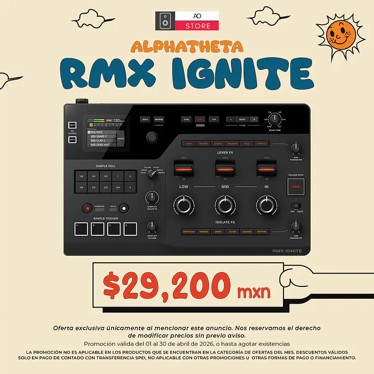 AlphaTheta RMX Ignite Caja de Efectos para DJ 1