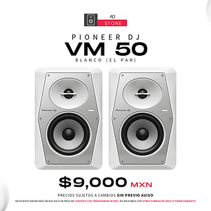 Pioneer DJ VM 50 Blanco Monitores de Estudio (2 Piezas)