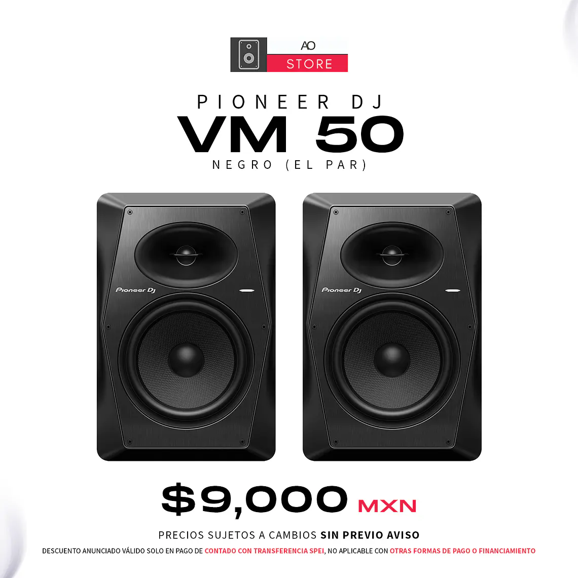 Pioneer DJ VM 50 Negro Monitores de Estudio (2 Piezas) 1