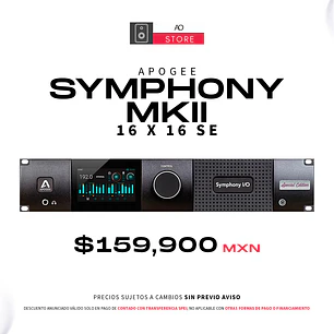 Apogee Symphony I/O MKII 16X16 SE Thunderbolt Interfaz de Audio