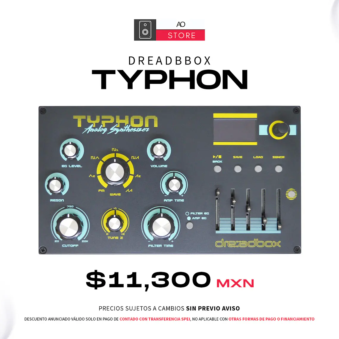 Dreadbox Typhon Desktop Sintetizador Analógico Monofónico 1