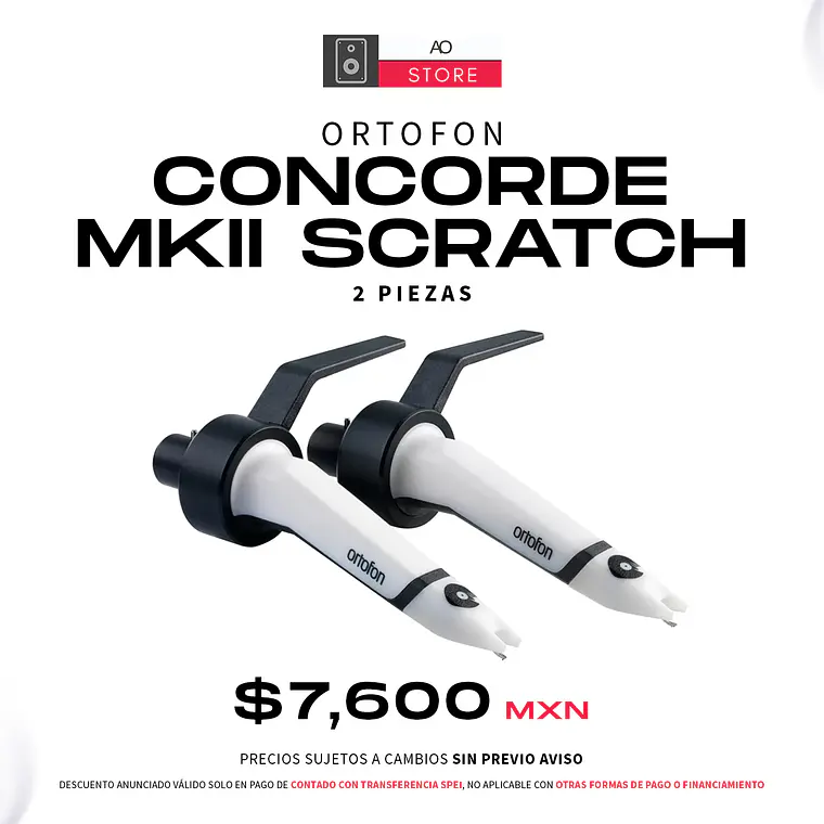 Ortofon Concorde MkII Scratch DJ Cartucho con Aguja para Tornamesa (2 Piezas) 1