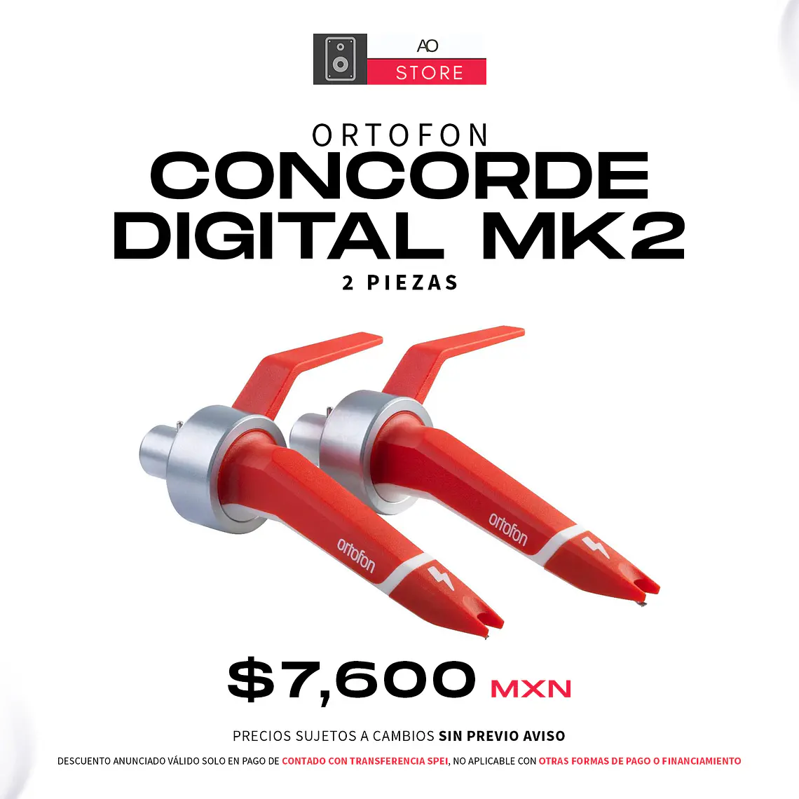 Ortofon Concorde Digital Mk2 Cartucho con Aguja para Tornamesa (2 Piezas) 1