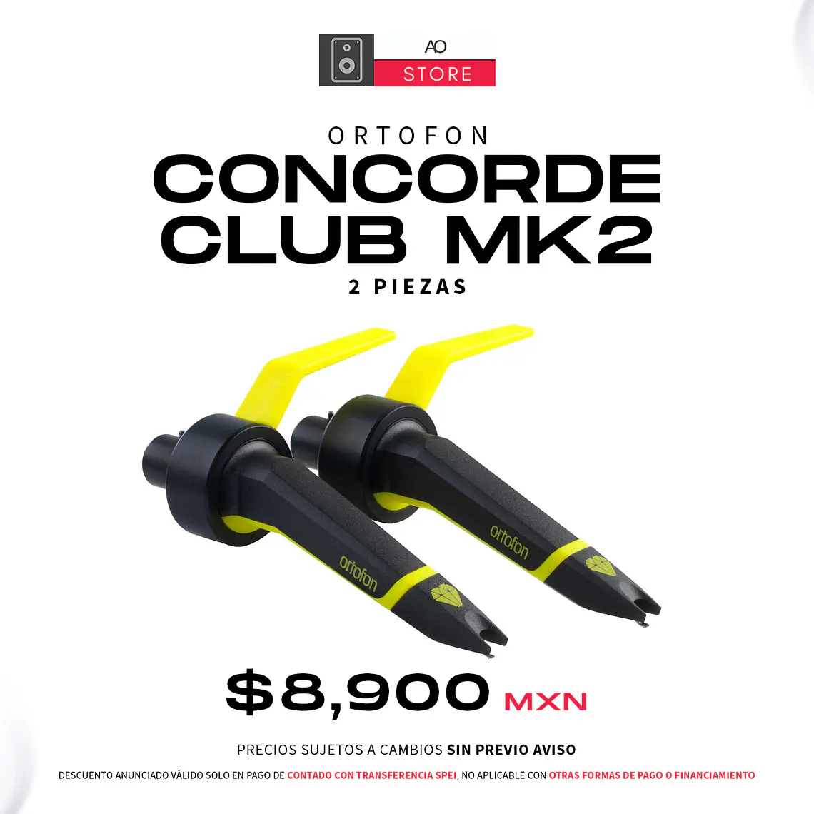 Ortofon Concorde Club Mk2 Cartucho con Aguja para Tornamesa (2 Piezas) 1