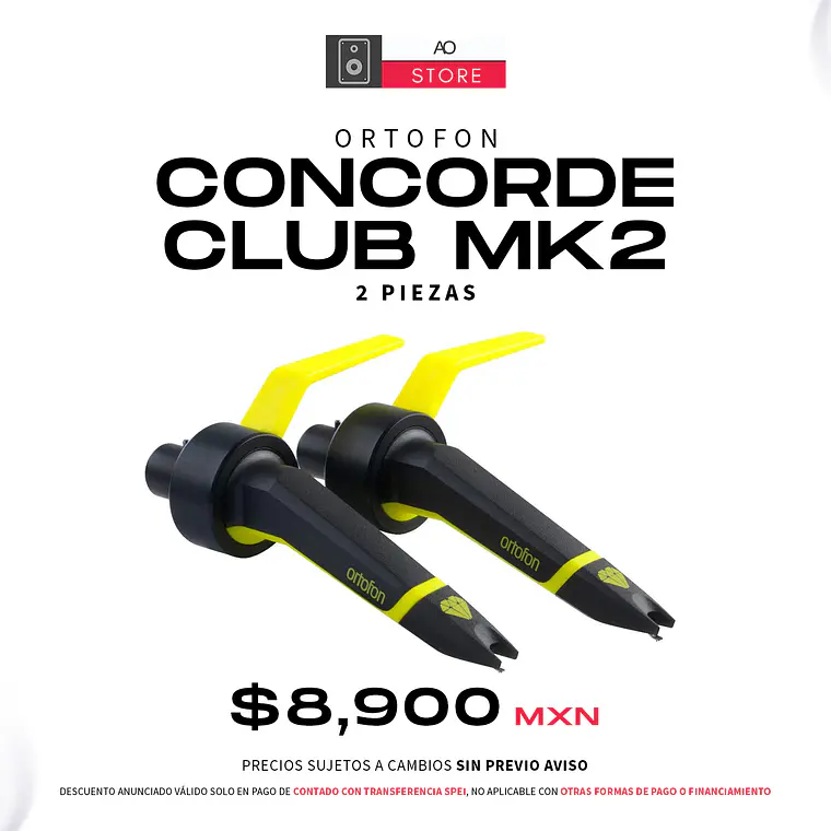 Ortofon Concorde Club Mk2 Cartucho con Aguja para Tornamesa (2 Piezas) 1