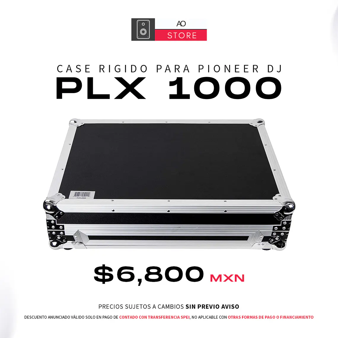 Case para Pioneer DJ PLX 1000 de Transporte Rígido 1
